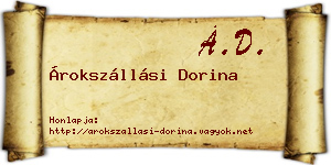 Árokszállási Dorina névjegykártya